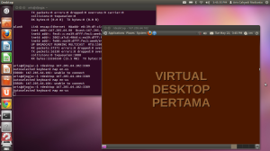 Virtual Desktop GUI form one Virtual Machine in the Virtual Box Server